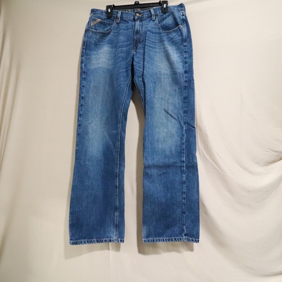 Ariat Other - Ariat M5 Low Rise Straight Leg Men's Jeans Blue Denim Medium Wash Size 35x34